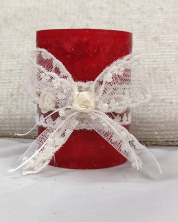 3  κερι κοκκινο λουλουδακια φιογκος (1)